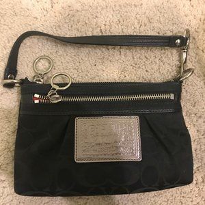 Coach Large Black Wristlet